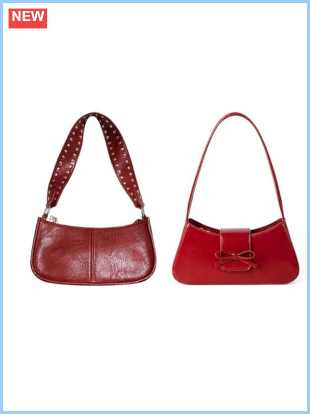 PU Leather Retro Bowler Handbag Shoulder Bag Zipper Closure